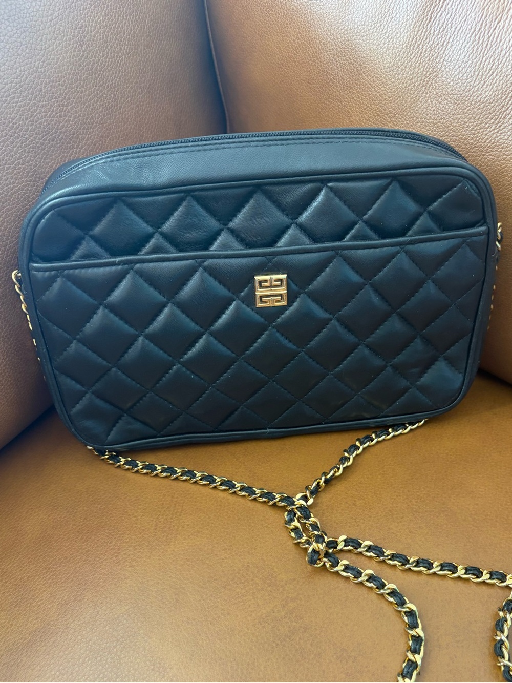 Givenchy Vintage Quilted Leather Crossbody Bag